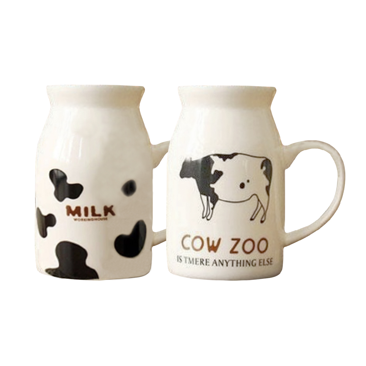 Milk Bottle Ceramic Mug (250ml/ 450ml)